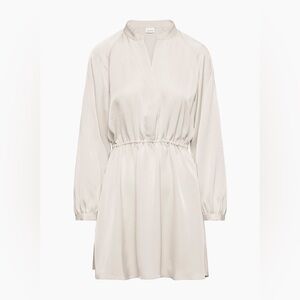 ARITZIA BABATON Lexington Satin Dress, M, Matte Pearl, NEW WITH TAGS